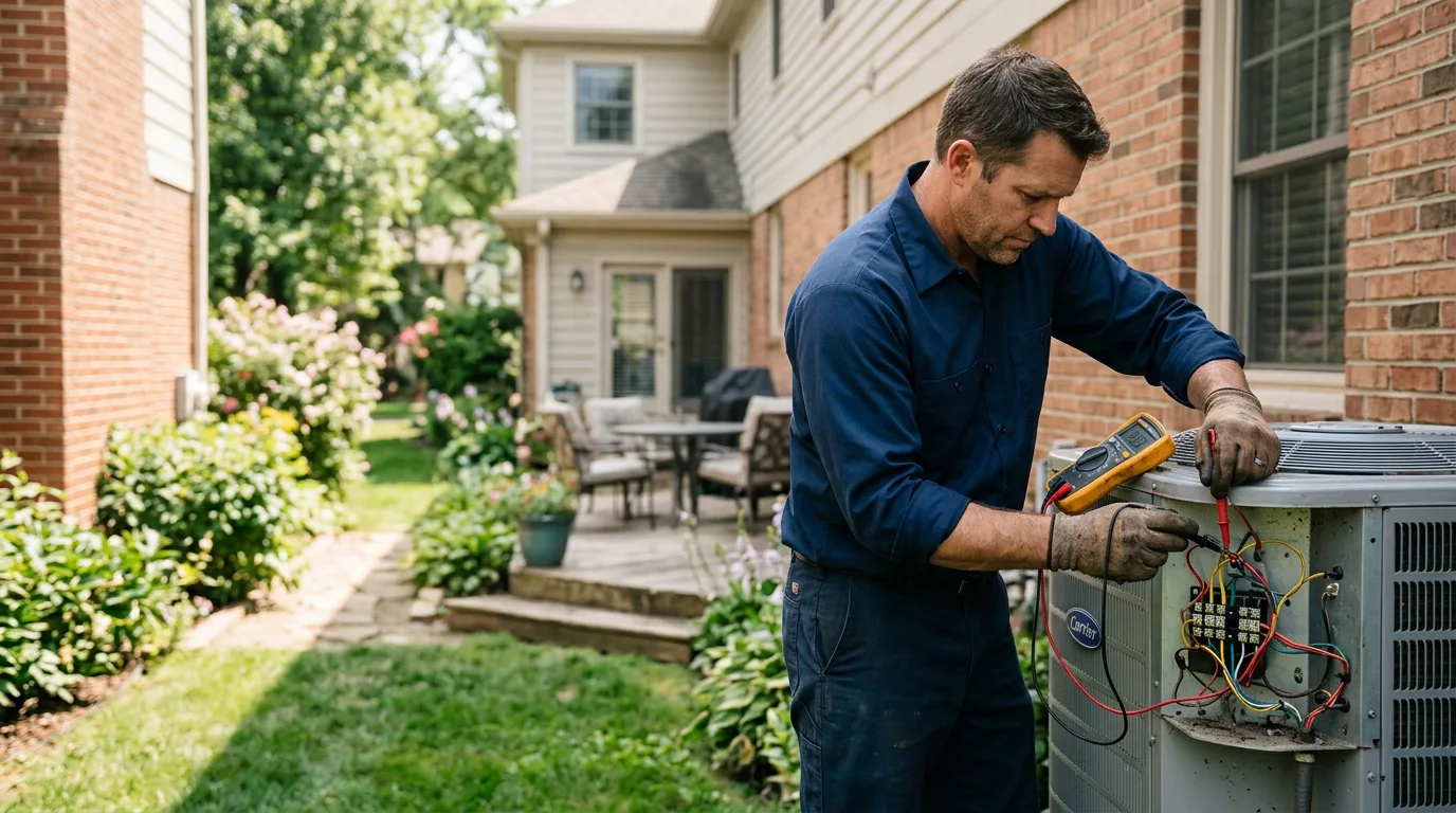 HVAC technician working near Fulton, KS
